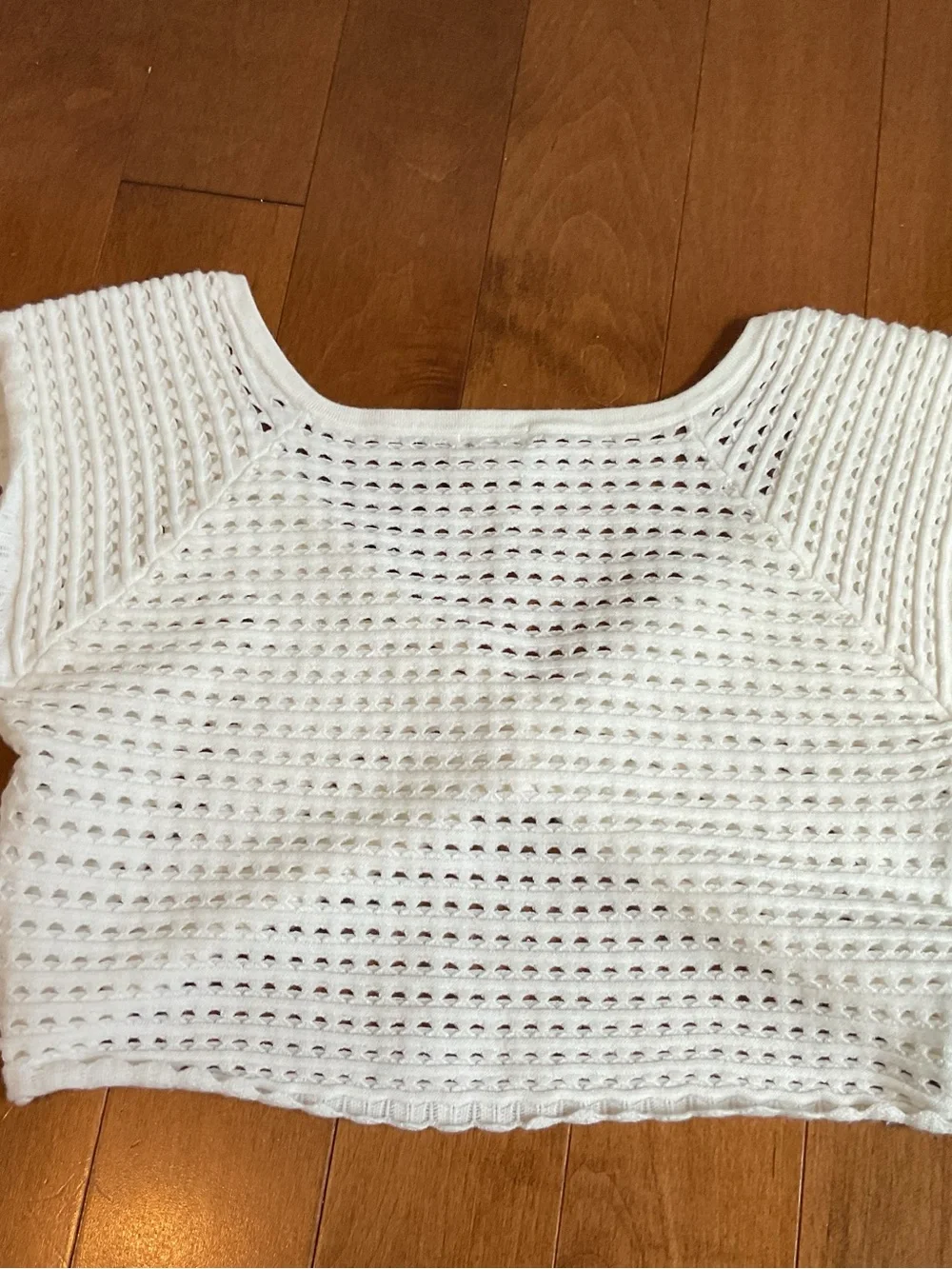 Garage Cream Knit Twist-Front Crop Top - Picture 2 of 3